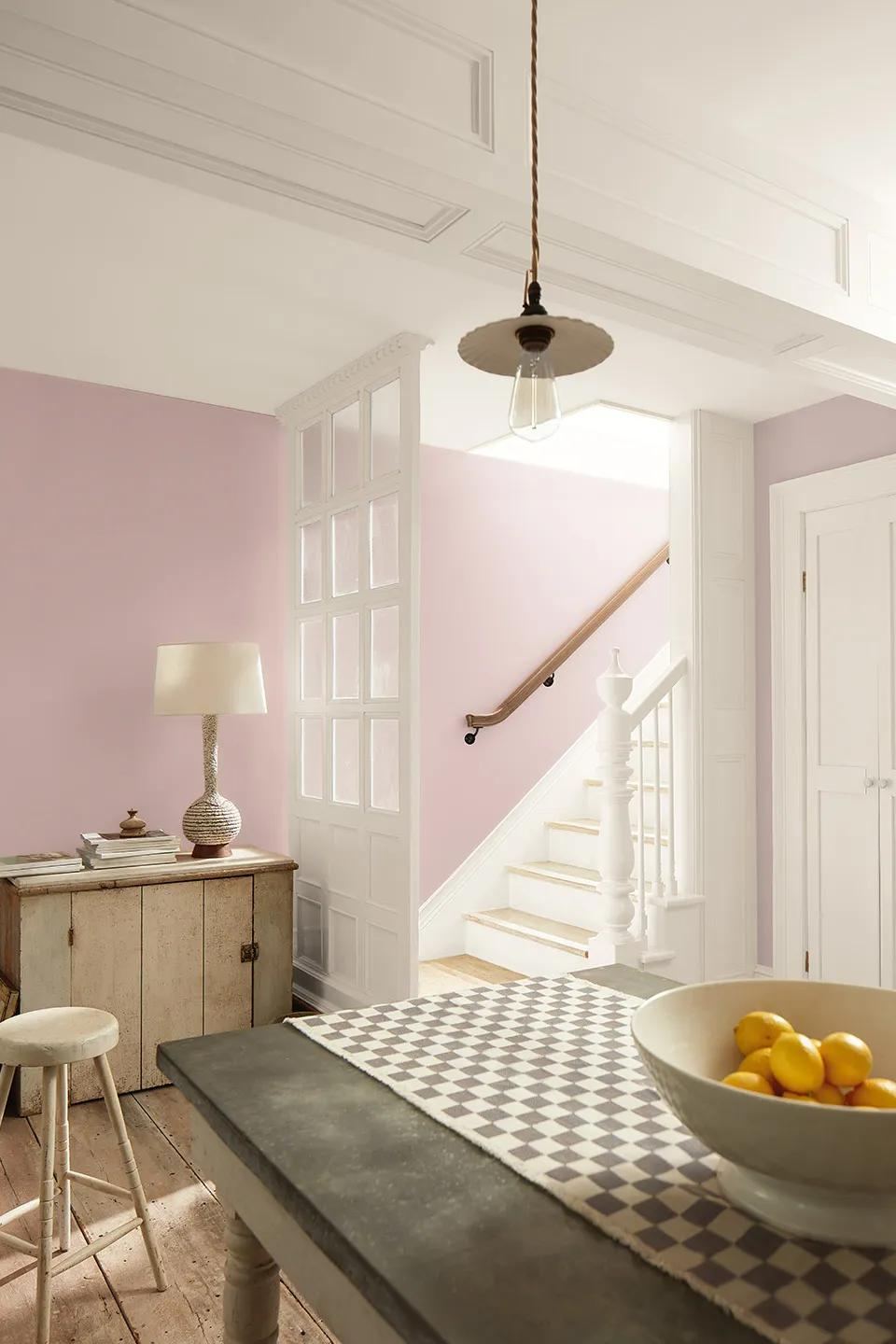 Staircase painted in Benjamin Moore Batik