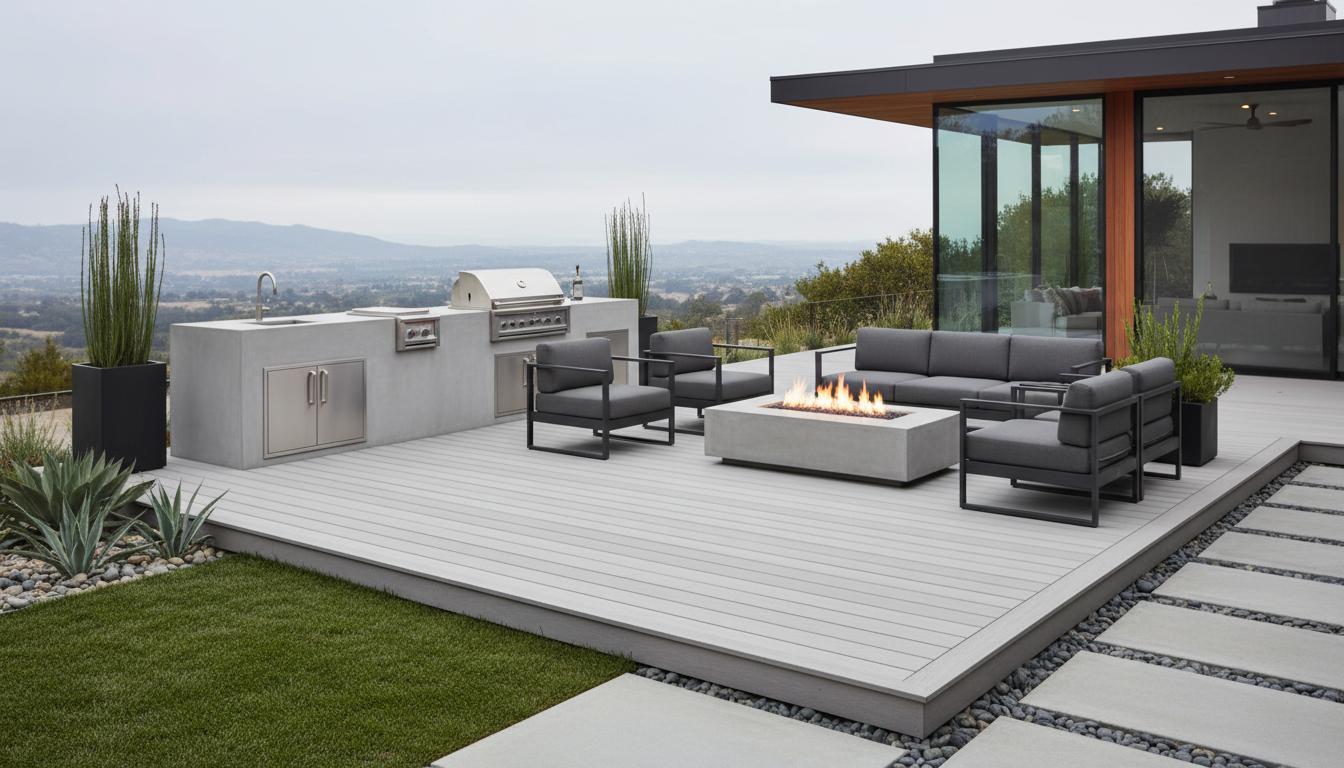 Modern multi-level composite deck