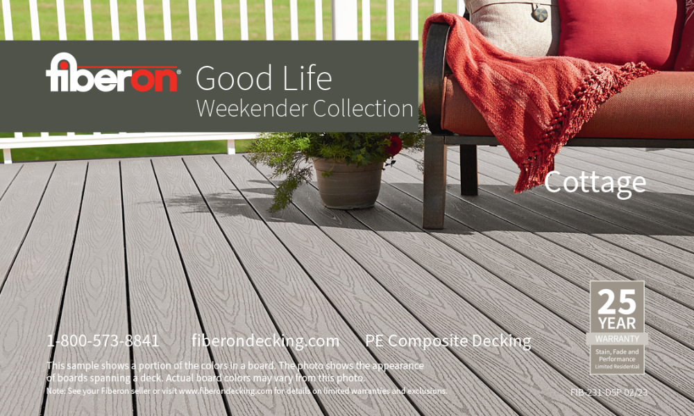 Fiberon GoodLife Weekender Cottage sample label