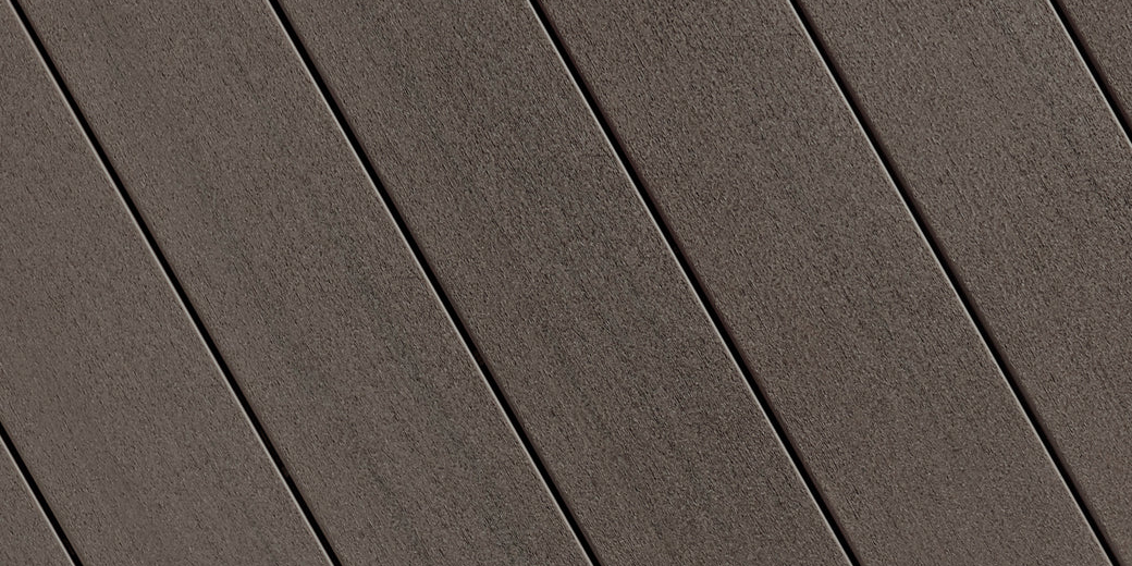 Fiberon Promenade PVC deck board in Weathered Cliff