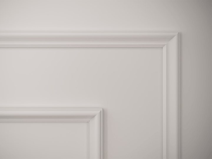 Detail of stain-grade moulding at a Garden State Lumber staircase