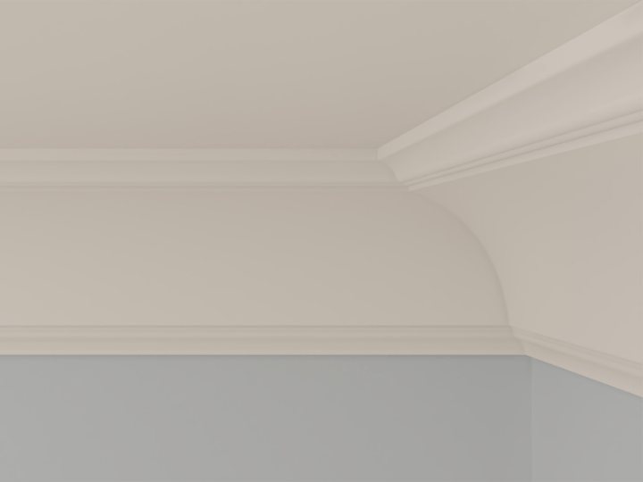 Crown moulding in a dining room