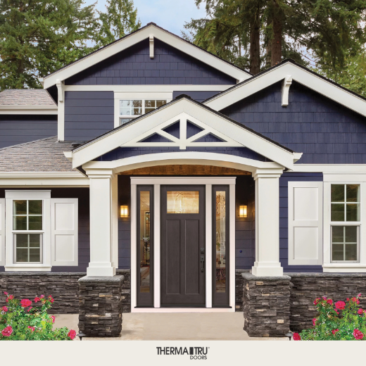 Classic-Craft entry door with glass