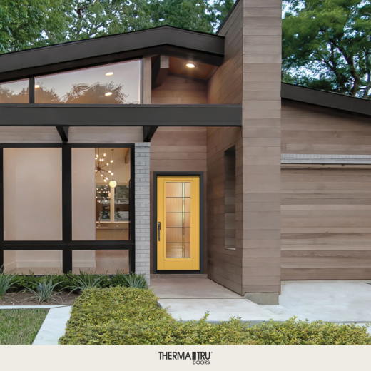 A Therma-Tru entry door on a home