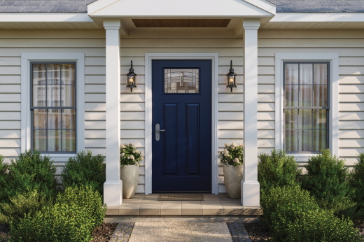 Therma-Tru Smooth-Star door painted Indigo