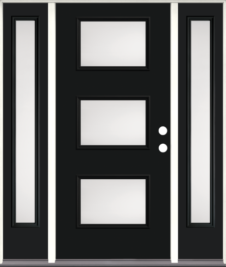 Therma-Tru steel entry door with sidelites